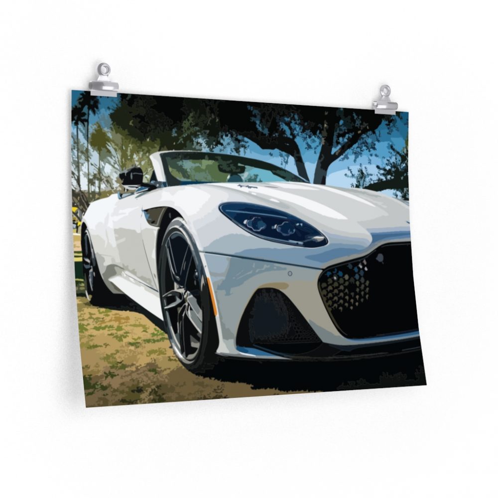 Aston Martin DBS Superleggera Volante Vector Art Poster - RevRepublic