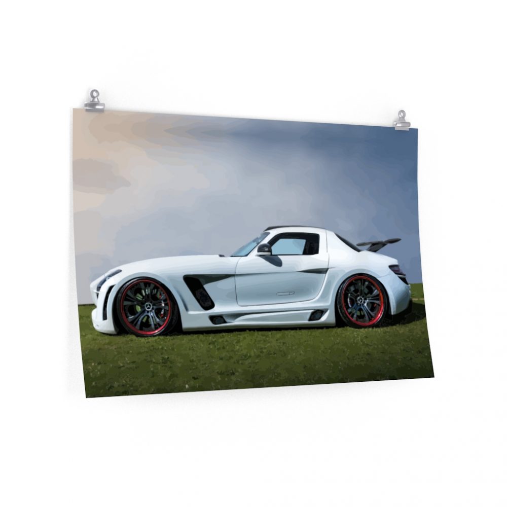 Mercedes-Benz SLS AMG Vector Art Poster - RevRepublic | Driving Automotive Culture